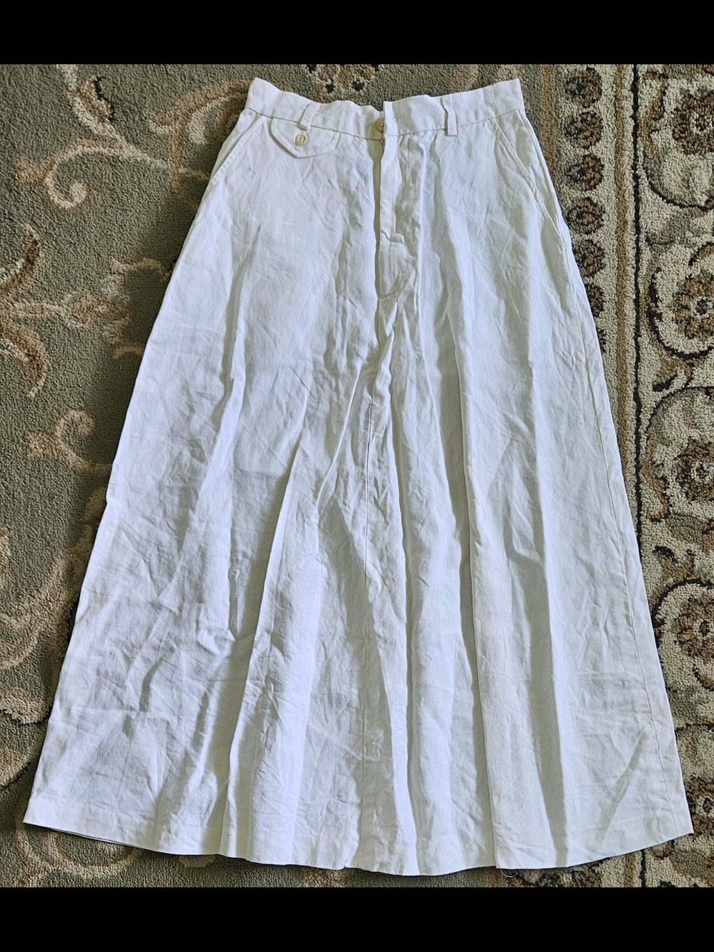 100 % Linen Vintage Ralph Lauren A-Line Skirt